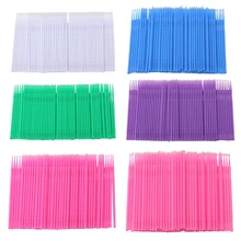 100 шт пластиковые палочки для туши одноразовые ресницы для наращивания чистые Микро Кисти Инструмент
