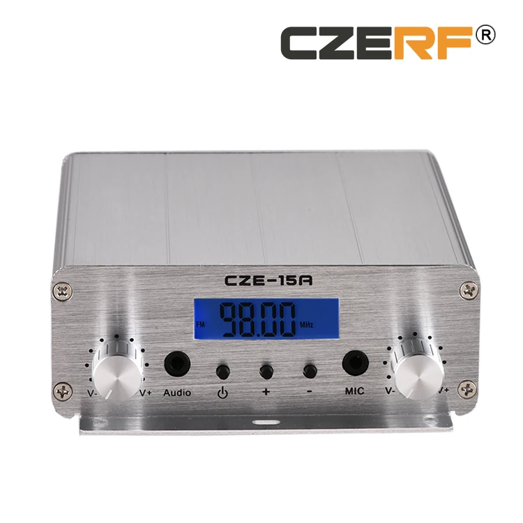 Free Shipping CZE 15A 15 Watts Wireless FM Radio Station Transmitterin