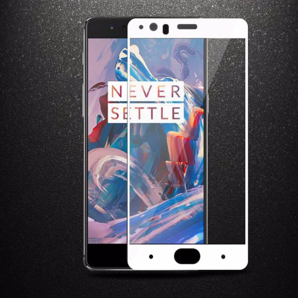 

Tempered Glass For OnePlus 3 3T 5 5.5 inch 9H Full Cover Colorful Screen Protector For OnePlus3 One Plus 5 3 3T Protective Film