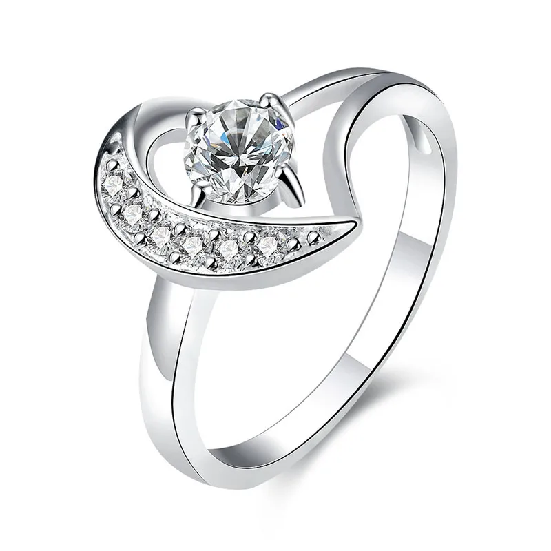 2016 Hot silver zircon font b rings b font fashion jewelry for font b women b