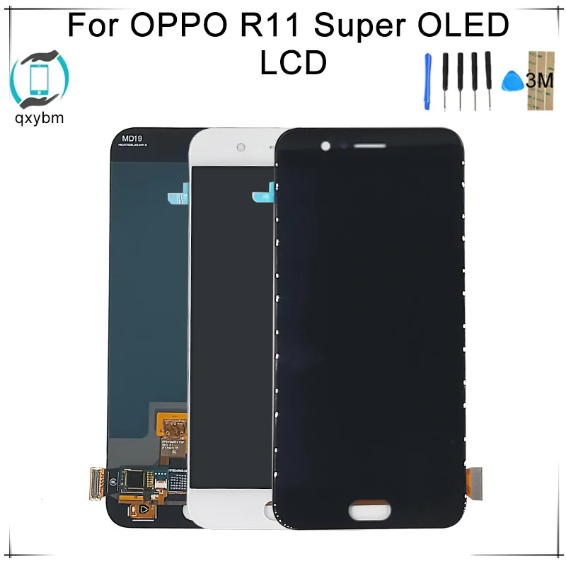 

5.5" For OPPO R11 LCD Display With Touch Screen Digitizer Assembly Replacement Parts NEW Black White For OPPO R11 LCD + tools