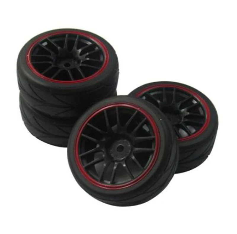 

4PCS/Lot Tires 12mm Wheel Hub Hexagon Combiner Soft Rubber and Sponge Tyre Suitable for 1/10 RC Model On-road/Drift Cars