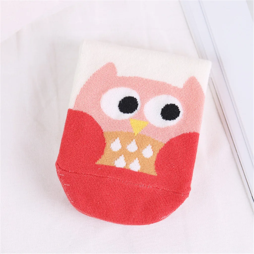 1 пара Для женщин мультяшная сова печатных Kawaii Хлопковые короткие носки