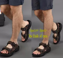 summer genuine Leather sandals men shoes platform sandals zapatos men outdoor sport sandals45 46 black mens shoes
