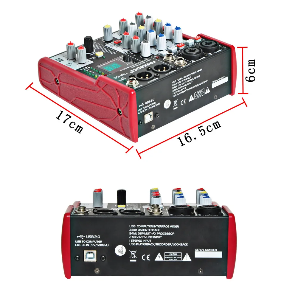 Freeboss UM 66 4 канала 16 цифровых эффектов 24 бит Dsp процессор звуковая карта (зал номер