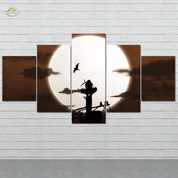 

Silhouettes Naruto Shippuden Picture And Poster Canvas Painting Modern Wall Art Print Pop Art Artwork Wall Pictures 5 Pieces