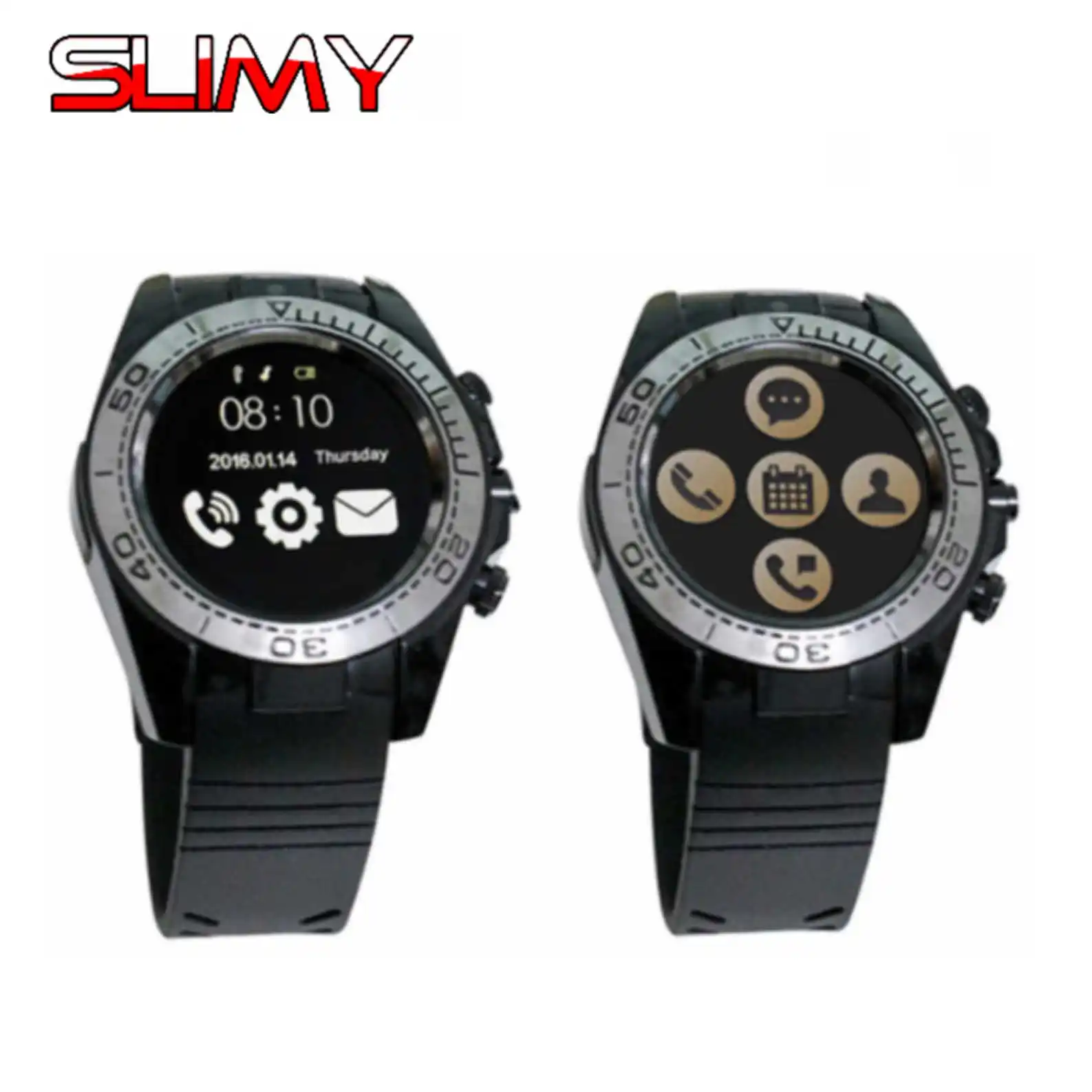 

Slimy Bluetooth Smart Watch SW007 Support SIM TF Card Camera Relojes Sports Smartwatch Relogios for Samsung Huawei Android Phone