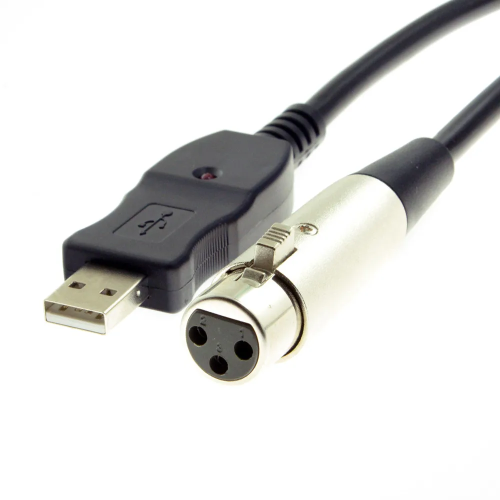 Hiperdeal 3 м USB микрофон MIC Link Кабель-адаптер XLR Женский для ПК для Тетрадь Mac
