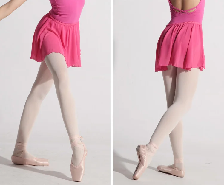 Оптовая продажа цельная балетная танцевальная юбка для тренировок гимнастика Необычные шифоновые юбки для женщин черный белый красный