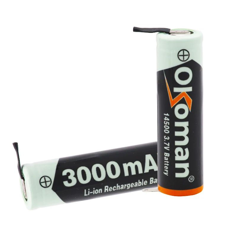 3,7 в 3000 мАч 14500 литиевая батарея литий перезаряжаемая Bateria Сварка никель листовые батареи для Карманный Электрический фонарик, светодиодный фонарик игрушка