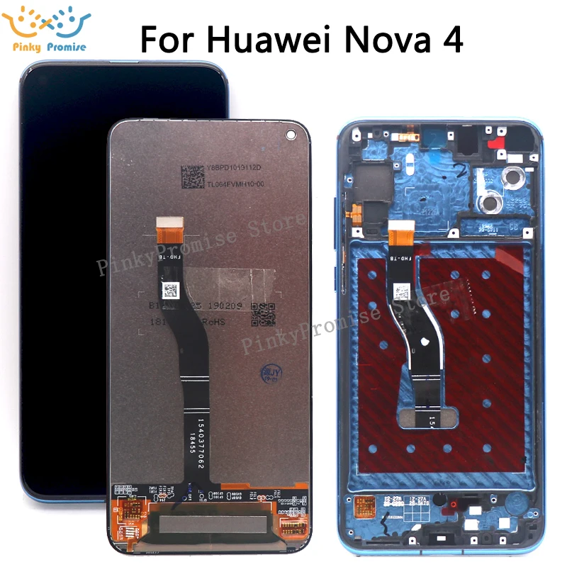 Оригинальный ЖК-дисплей для Huawei Nova 4 LCD V20 экран Сенсорная панель дигитайзер