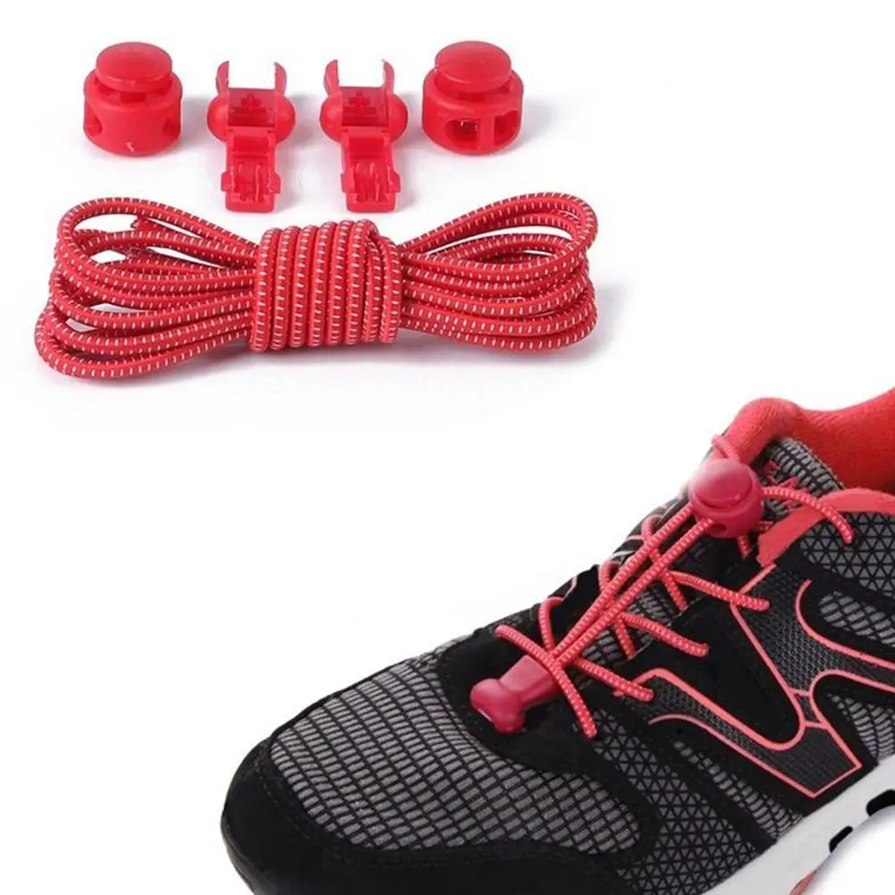 Stretching Lock Lace No Tie Shoe Lace Elastic Lock Lace System Runners Trainer Lock Sports Shoes Laces ShoesStrings