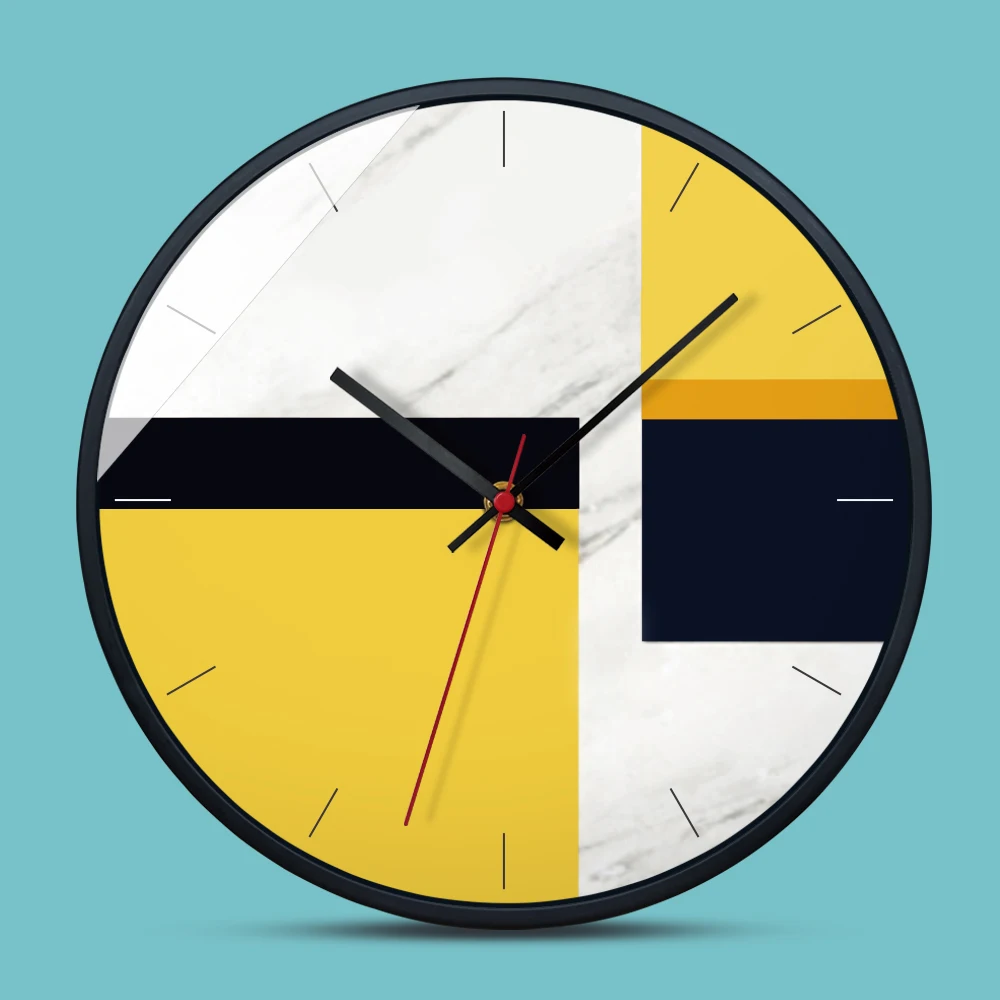 

3 Patterns 12 Inch Wall Clock Modern Design Metal Frame Living Room Decoration Housewarming Gift Wall Watches Home Decor