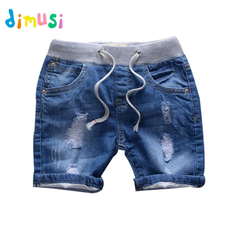 Dimusi/рваные джинсовые шорты для мальчиков, летние трусики, джинсовые шорты для детей, шорты для девочек, короткие шорты для детей 18 мес.-8 лет, BW002