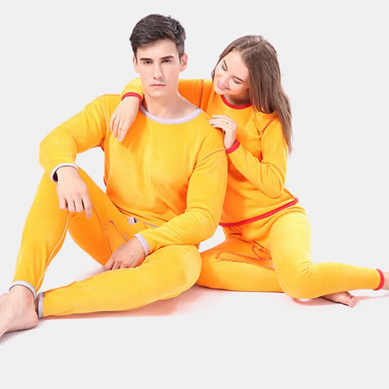 

Mens Womens Thermal Underwear Sets Winter Warm Long Johns Thick Fleece Wool Velvet Thermal Underwear Top Pants Plus Size Pajamas