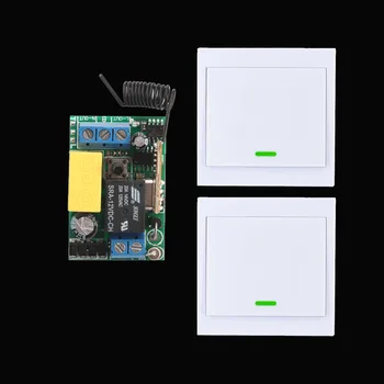 

AC 220V Receiver Wireless Remote Control Switch Wall Panel Remote Transmitter Hall Bedroom Ceiling Lights Wall Lamps Wireless TX