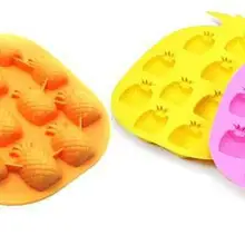 Вкусные ананас кубик льда лоток силикагель льда плесень 10 шт/партия