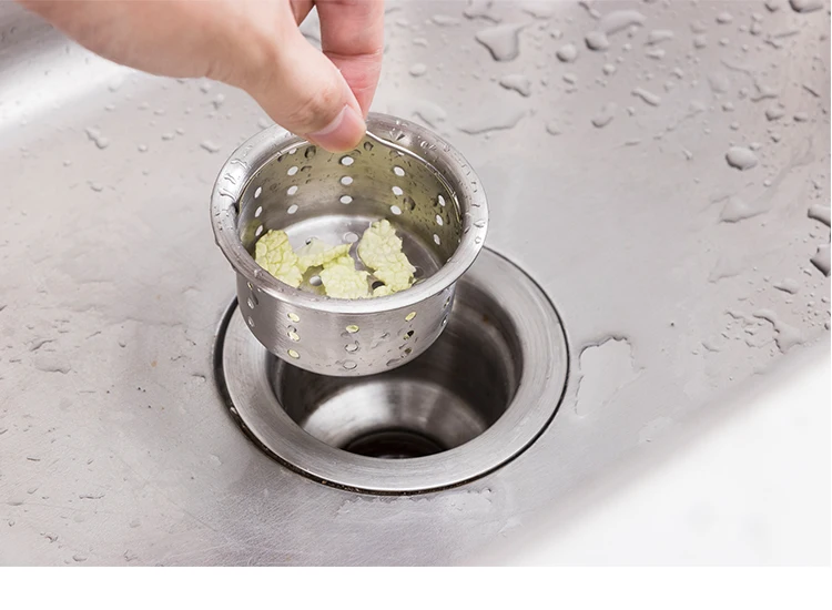 ORZ кухонная нержавеющая сталь сито для раковины установка для переработки отходов вставка для сливного отверстия сито для раковины корзина ванная комната приспособления с крышкой