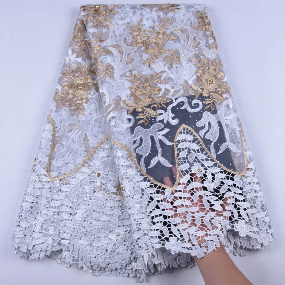 

Embroiderey Cord Design African Net Lace Fabric High Quality Nigerian Mesh Lace Fabric French Lace Fabric Wedding Sewing A1651