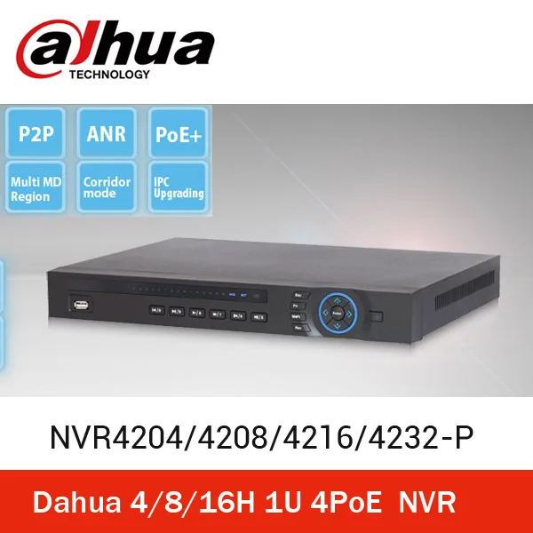 Dahua 4 ports POE NVR4216 P 8CH 16CH 32CH NVR Recorder HDMI Onvif NVR4208 NVR4216 NVR4232