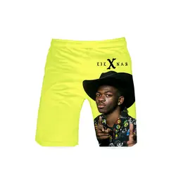 Rapper Lil Nas X пляжные шорты с 3D принтом Летние повседневные мужские шорты Lil Nas X крутые модные шорты есть детский размер уличная одежда