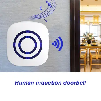 

Wireless Motion Sensor Detector Gate Entry Door Bell Sensor Welcome Chime Alert Alarm Receiver & Transmitter 110V-240V For Shop