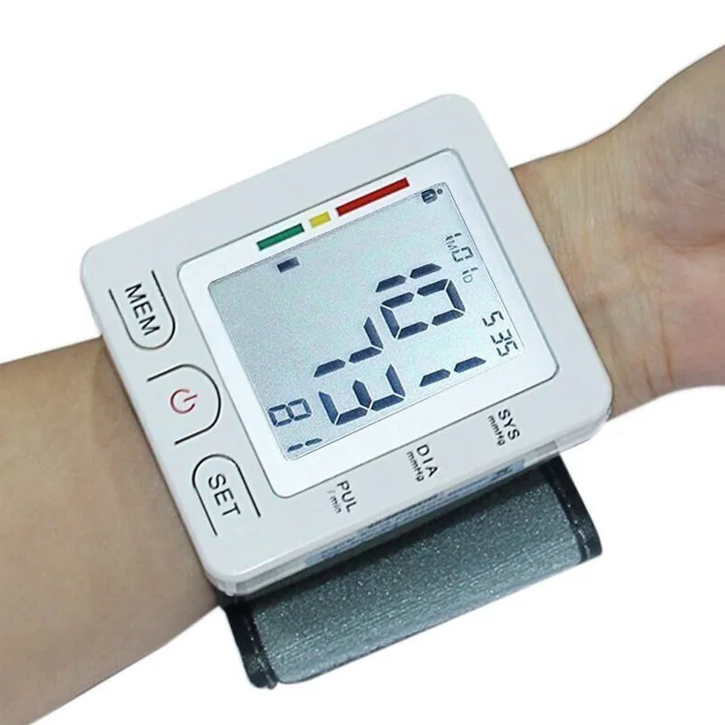 

Health Care Fully Automatic Wrist Style Digital BP Blood Pressure Monitor meter mercur glucose Meter device Measuring Pulse Rate