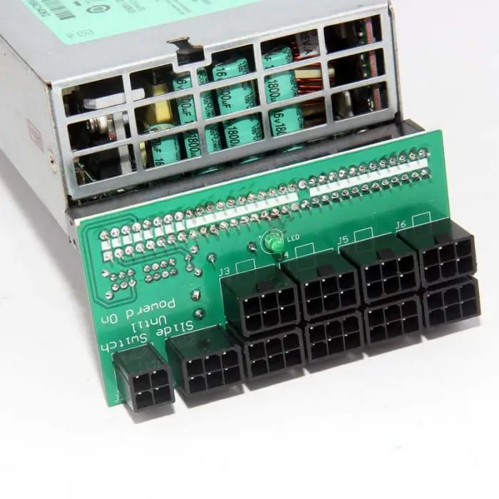 DPS-1200FB//QB Power Supply Breakout Board+10pcs Cable 6pin For Ethereum Mining