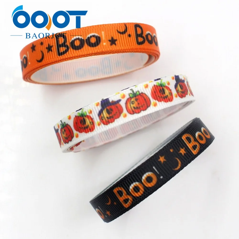 

OOOT BAORJCT 1781715 , 10MM cartoon Halloween Printed grosgrain ribbon,Clothing accessories jewelry,DIY Handmade gift wrapping
