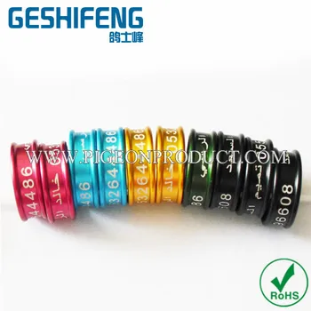 

300pc free size 2mm-22mm with crimping beautiful hot aluminum pigeon birds ring for foot free shipping