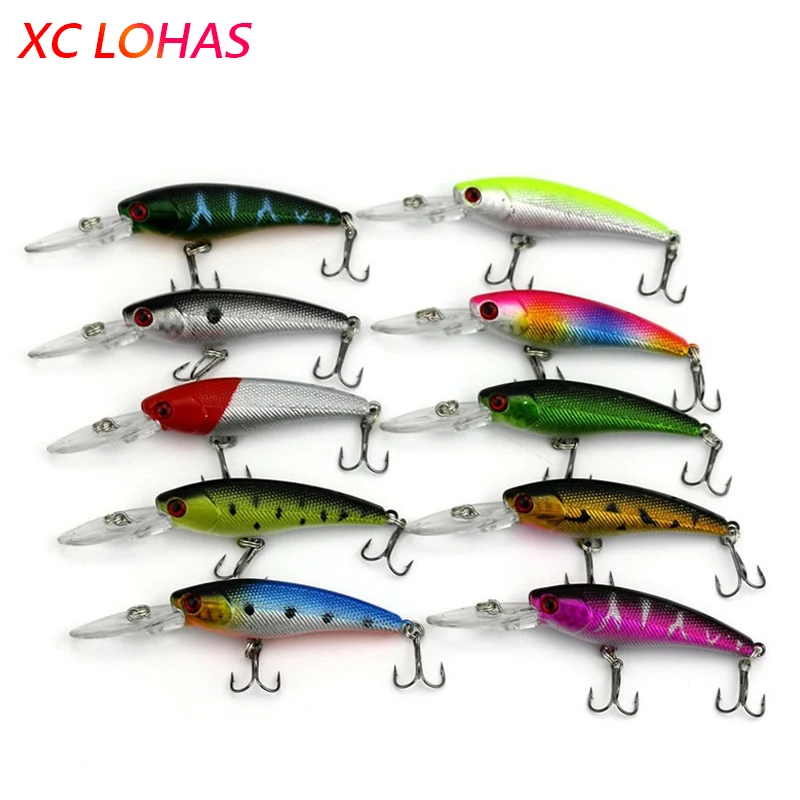 

9.2cm 8g Hard Plastic Diving Lure Artificial Fishing Lures Reflective Minnow Fake Bait Fishing Tackle MI088