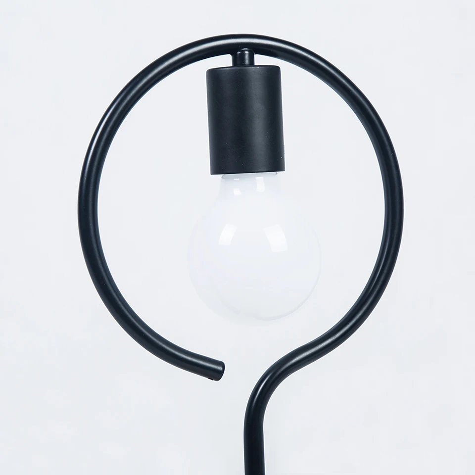 Современный светодиодный Настольный светильник, базовый дизайн из цельного дерева, прикроватный светодиодный настольный светильник s лампа 110 В 220 В, черный для спальни/офиса