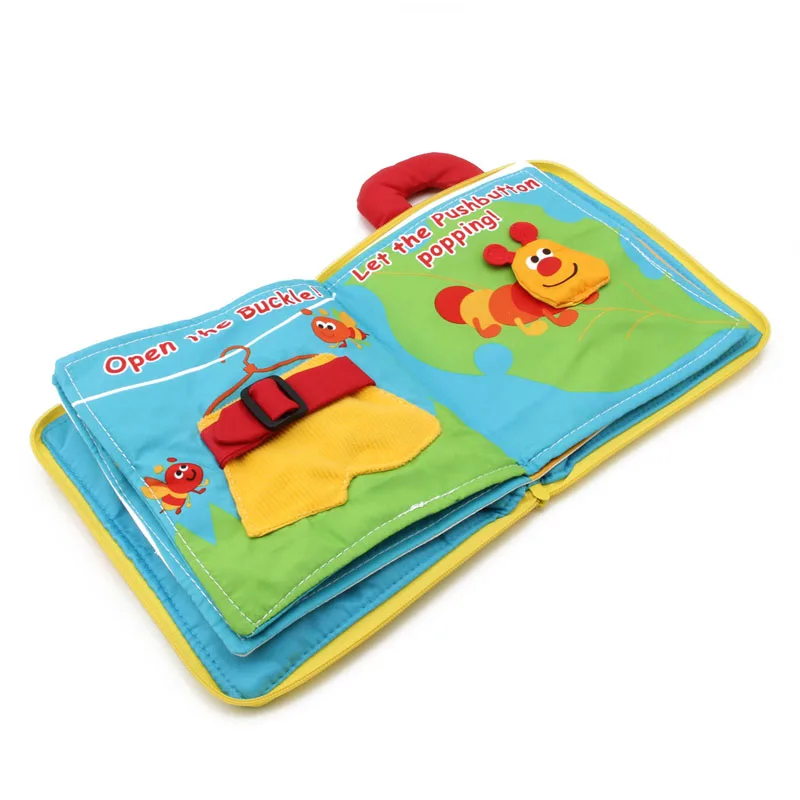 

12 pages Soft Cloth Baby Boys Girls Books Rustle Sound Infant Educational Stroller Rattle Toys For Newborn Baby 0-12 month