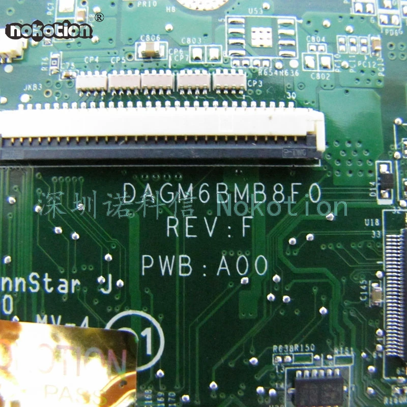 NOKOTION DAGM6BMB8F0 CN-0NWF36 0NWF36 NWF36 материнская плата для ноутбука для экструдированного полистирола L501X основная плата GT435M 2G работает