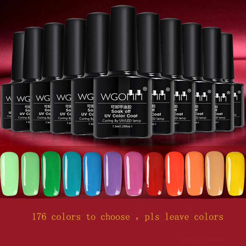 12pcs Newest Nail UV Gel 7.5ML Nails Gel Lacquer Colored Nail UV Gel Polish Set Cheap Price 176