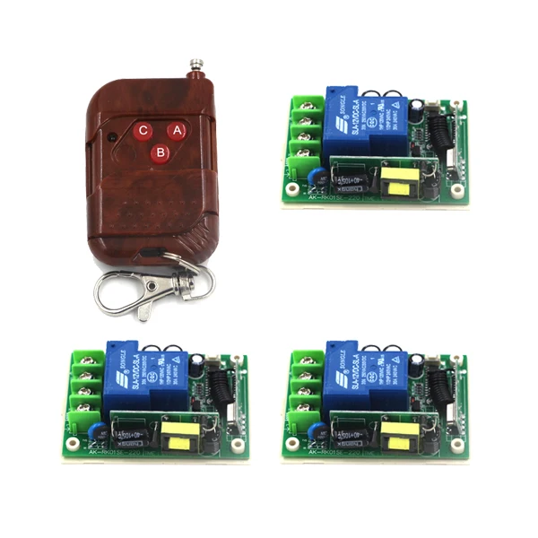 

Light Lamp Bulb RF Remote Control Switch AC 85V-250V 1CH Relay Receiver Transmitter Smart Lighting Switch 315/433 SKU: 5497