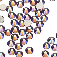 Light Purple/LT.Amethyst AB Glass FlatBack Rhinestones For Nail Art Decorations