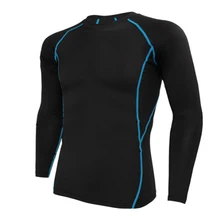 Спортивные колготки мужские с длинными рукавами дышащие и быстросохнущие осенние и зимние уличные бег фитнес тренировка компрессионный костюм