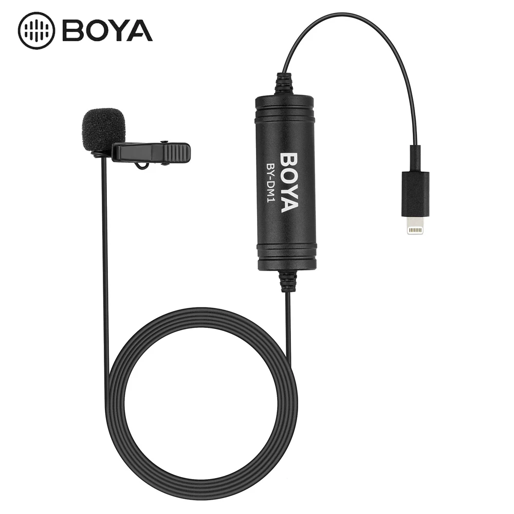 Boya By-Dm1 Профессиональный петличный микрофон для Iphone X/8/8 Plus/7/7 Plus Ipad Mini 4/3/2 Ipad Pro Ipad Air 2 Ipod Touc