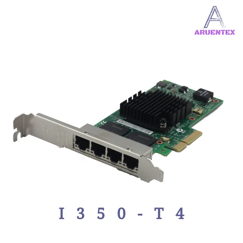 ARUENTEX I350-T4 Quad Порты и разъёмы Gigabit Ethernet PCI-E X4 Intel I350AM4 сетевой адаптер сервера карты alibaba express