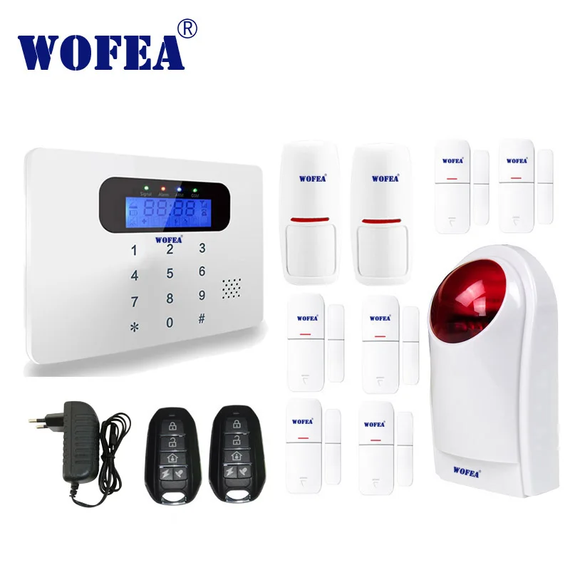 wireless sensor low battery alarm w Touch keyboard LCD display gsm