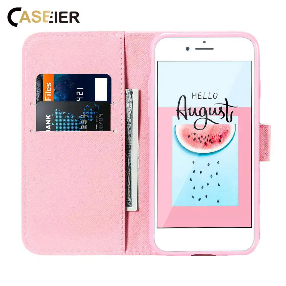 

CASEIER Fashion Leather Phone Case For Xiaomi Redmi 6A 5A Note 7 S2 Y1 With Card Holster Case For Redmi Note 7 4 5A 6A 7 Cover