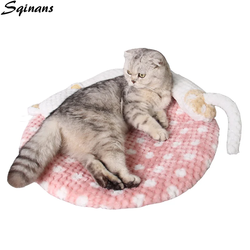 Sqinans короткий плюшевый уютный матрас для домашних животных коврики собак