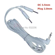 DHL 1000 шт./партия 2 в 1 головка постоянного тока 3,5 мм электродная проволока/штекер кабеля толщиной 2 мм для tens ems цифровой терапевтической машины