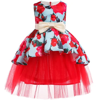 

Girls Dress Summer girl floral Princess party Dresses Children clothing Wedding tutu baby girl Clothes 2 3 4 5 6 7 8 9 10 Years