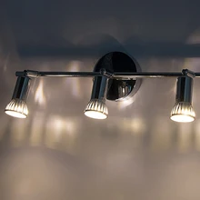 Светодиодный точечный светильник 220 В 3 головы 9 светодиодный s светодиодный потолочный светильник с поворотными световыми точками GU10 потолочные точечные потолочные светильники для кухни