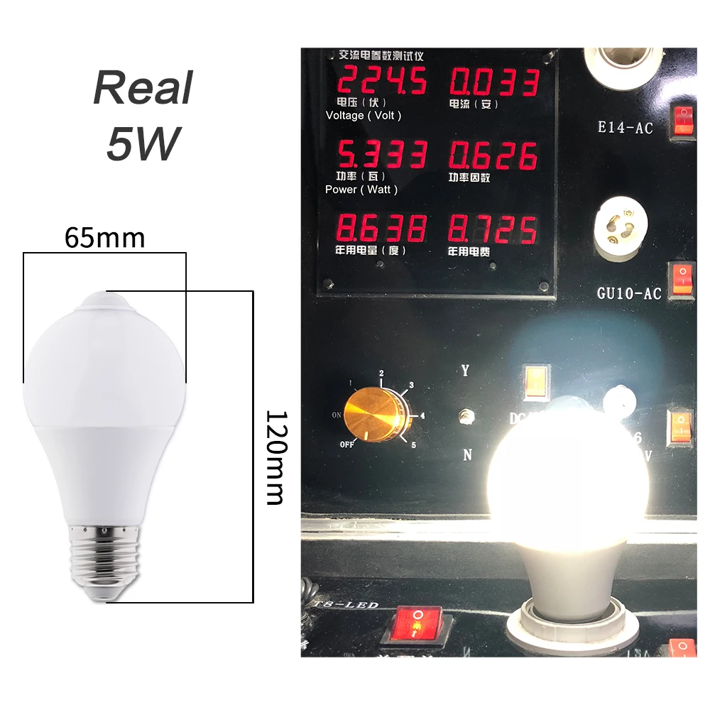 E27 светодиодный лампы движения PIR Сенсор светильник 85-265V 110V 220V 5W 7W SMD5730 ночное лестничный Светильник Коридор автоматический Сенсор смарт-лампа