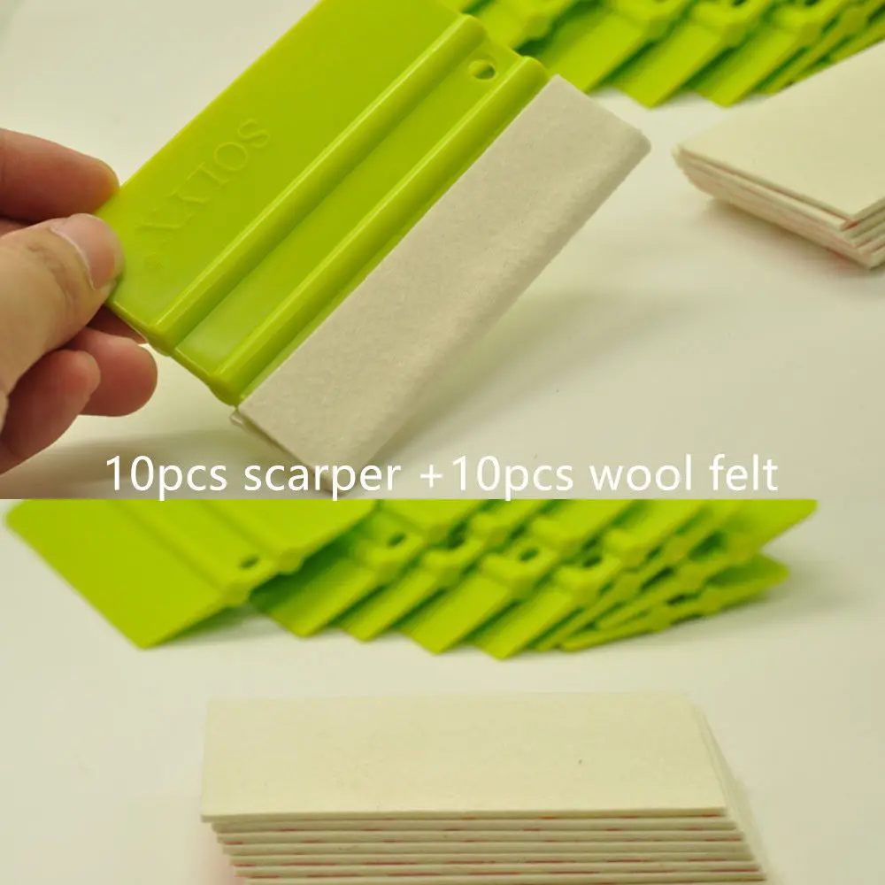10pcs Car Sticker Window Tint Scraper Vinyl Install Tool Felt Squeegee