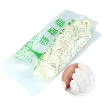 

00pcs/pack 2018 New White Nails Art Glove Tool Protective Latex Disposable Fingerstall