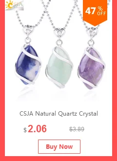 CSJA Лидер продаж шестиугольная колонна ожерелья натуральный камень кулон из амазонита Два острых угла кварцевые бусины для женщин мужчин ювелирные изделия F185